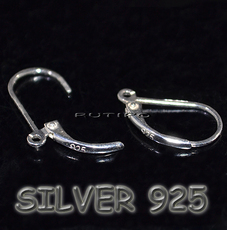 Earrings English Silver 925, 16*9mm, pair