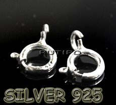 Round clasp Silver 925, 9*6mm pcs