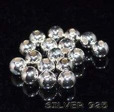 Bead 925 silver, 6mm, pcs