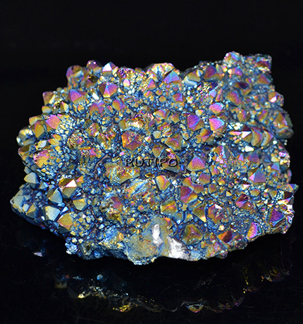 Друза кварца Rainbow Plated, 78*65*32мм, 182.7г
