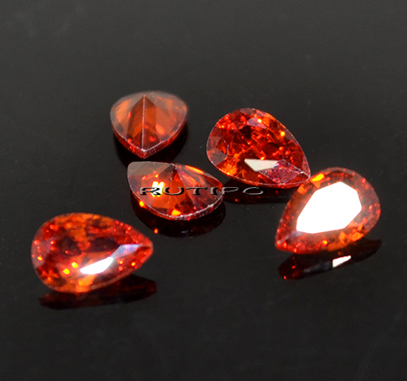 Кубический Циркон A, DarkRed 6*4*2.4мм, шт