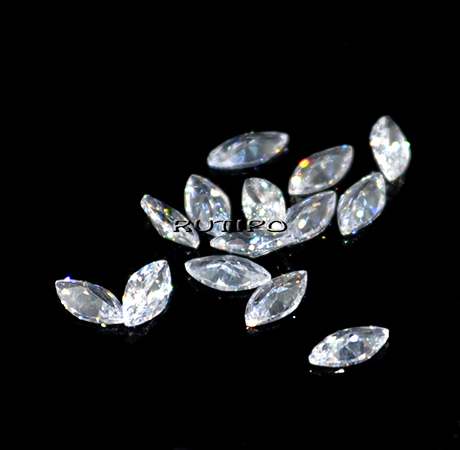 Кубический Циркон маркиз, Clear 4*2мм, шт