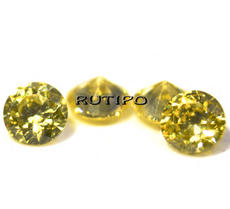 Кубический Циркон А, Diamond, Gold, 7мм, шт