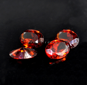 Кубический Циркон, Oval, DarkRed 7*5мм, шт
