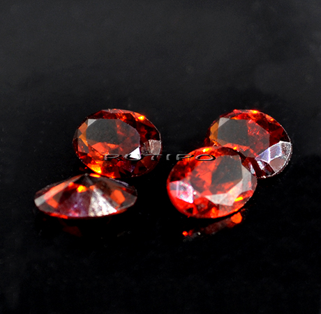 Кубический Циркон, Oval, DarkRed 7*5мм, шт