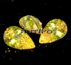 Cubic Zirconia AAA, Pear, Gold 8 * 5mm, pcs