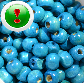 Wood bead DarkCyan 8-9mm, pcs 