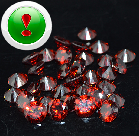Кубический Циркон, Diamond, Dark Red 10мм, шт