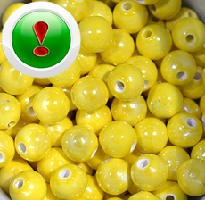 Бусина Pearlized Yellow 8мм, шт