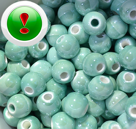 Намистина Pearlized Aquamarine 8мм, шт 