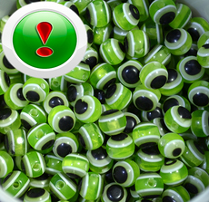 Глазки Бусинки LightGreen 6мм, шт