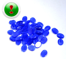 Кабошон кошачий глаз DarkBlue, 8*6*3мм, шт