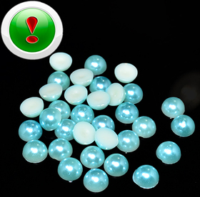 Полубусина PaleTurquoise 11*5.5мм, шт