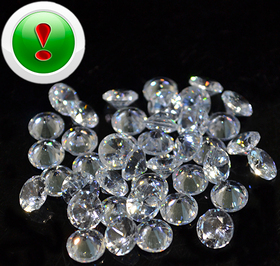 Кубический Цирконий, Diamond, Clear 7мм, шт