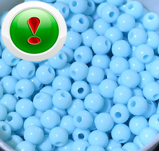 Acrylic bead SkyBlue, 6mm, pcs 
