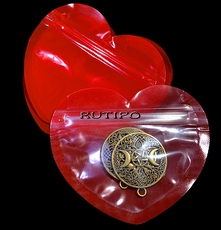 ZIP bag Heart Red 10*8cm, pcs.
