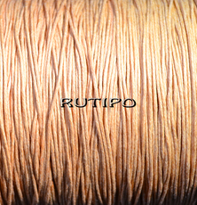 Waxed cord Light Salmon, 1mm, 1m