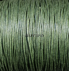 Вощеный шнур Dark Olive Green, 1мм, 1м