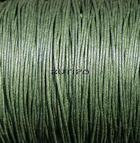Вощеный шнур Dark Olive Green, 1мм, 1м