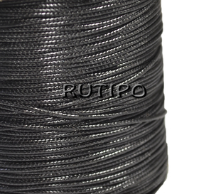 Korean waxed cord, black, 0.5mm * 1m