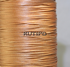 Korean waxed cord, golden beige, 0.5mm, 1m
