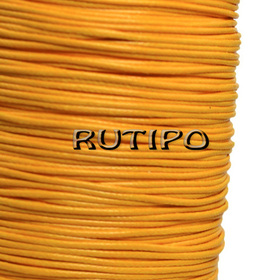 Korean waxed cord, yellow-orange, 0.5mm, 1m