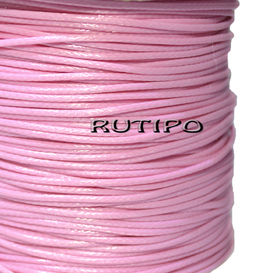 Korean waxed cord, Pearl Pink, 0.5mm, 1m