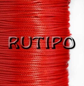 Korean waxed cord, red, 0.5mm, 1m