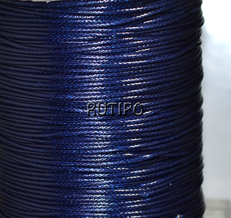 Корейский вощеный шнур, Midnight Blue, 0.5мм, 1м