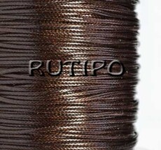 Korean waxed cord, dark brown, 0.8mm, spool