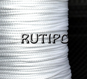 Korean waxed cord, white, 1mm * 1m