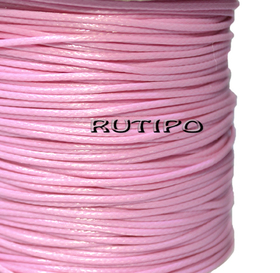 Korean waxed cord, pink, 1mm * 1m