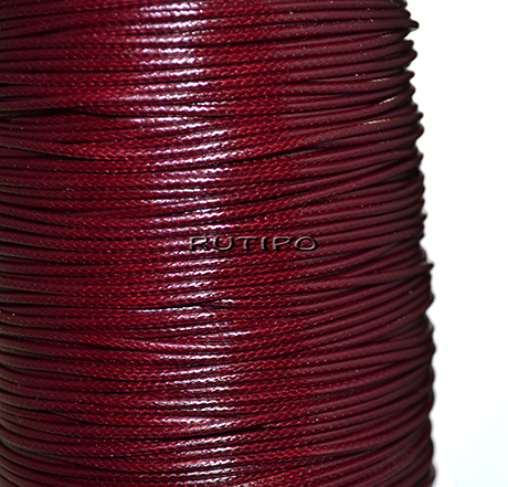 Корейский вощеный шнур Dark Red, 1мм, 1м