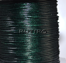 Korean waxed cord, green, 1mm * 1m