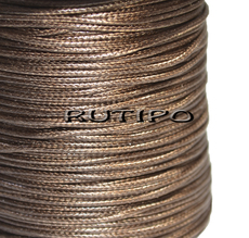 Korean waxed cord, light brown, 1mm * 1m