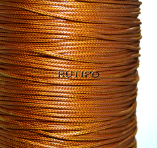 Korean waxed cord, dark orange, 0.8mm*1m