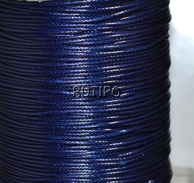 Korean waxed cord, dark blue, 2mm*1m