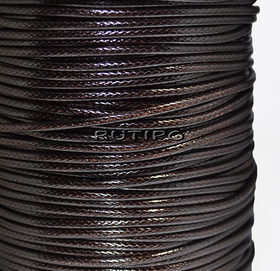 Korean waxed cord dark brown, 2mm*1m