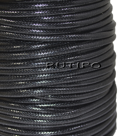 Korean waxed cord black, 2.5mm * 1m