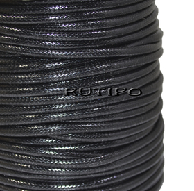 Korean waxed cord, black, 3mm * 1m
