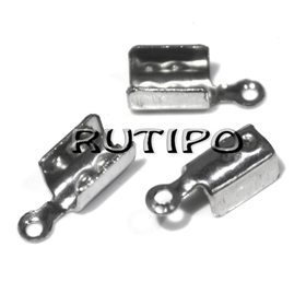 Cord End Stainless Steel, 10*4mm, 100pcs