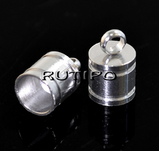 Cord End Stainless Steel, 10*6mm (size 5mm), pcs