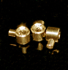 Stainless Steel Crimp Bead Golden(IP) 3mm, pcs