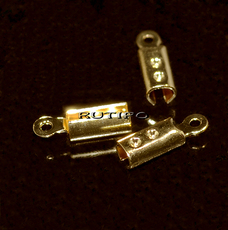 Golden Stainless Steel clamp, 10*3mm (size 2.5mm), pcs.