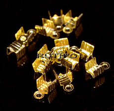 100шт, Зажимы для шнура Golden, 7*4мм