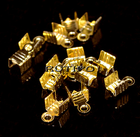 Cord clip Golden, 7*4mm, 100pcs