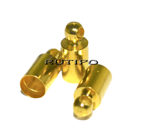 Cord End Golden, 9*4mm (Size 3.5mm), 100pcs