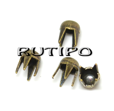 Crab rivet bronze, 3mm, pcs.