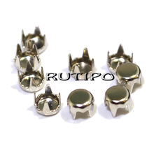 Flat crab rivet silver-like, 4mm, pcs.