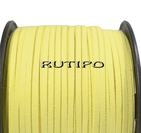 Suede cord Champagne Yellow, 3*1.5mm, 1m